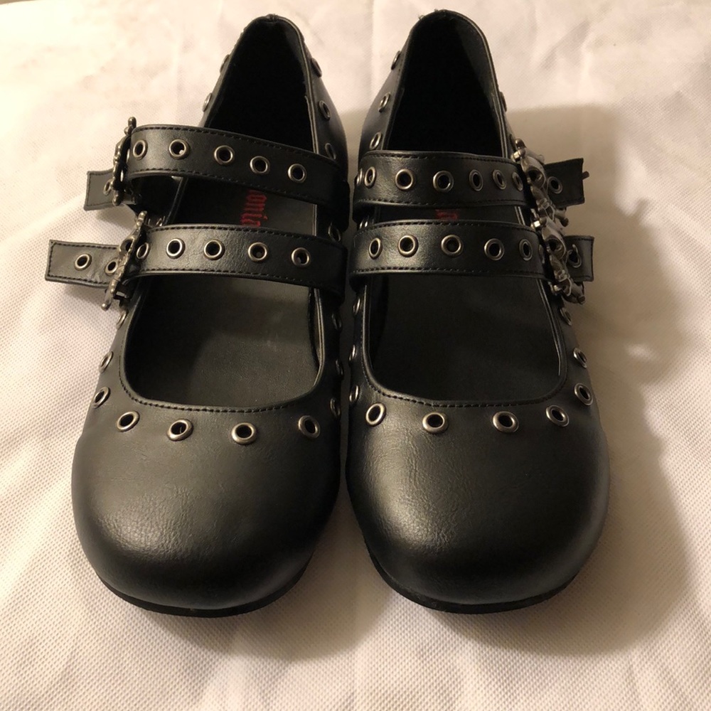 Démonia Black Vegan Flat Shoe